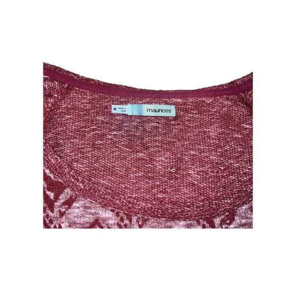 Women's Maurices Red Geometric Print Sweatshirt - Size M - Picture 3 of 3